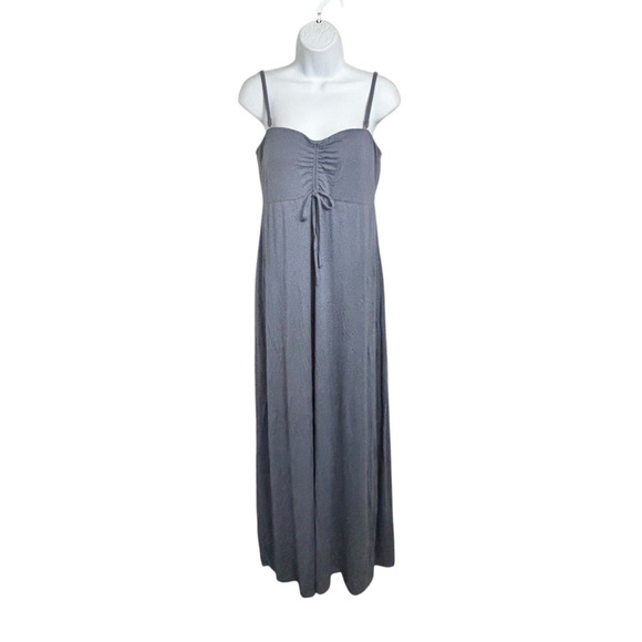 Soma Wknd Ultimate Support Strapless Maxi Dress Sz M Stone Blue Built In Bra - Picture 10 of 10